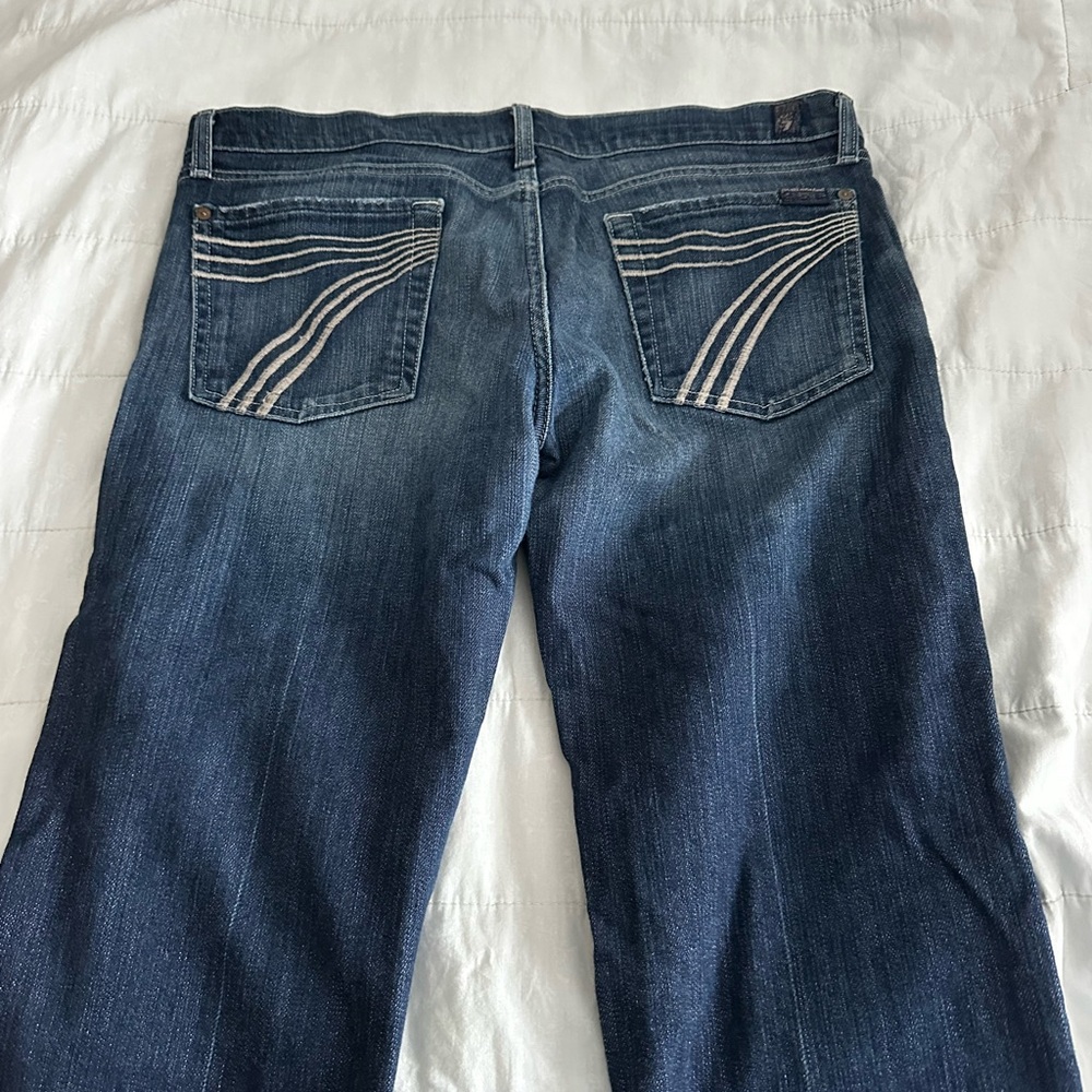 7 For All Mankind Blue Boot Cut Jeans size 32